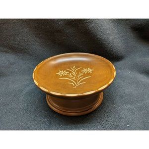 VTG Walter Stahli Wood Carved floral Music Box Cuendat Swiss Movement Edelweiss